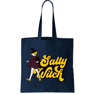 Retro Salty Witch Funny Halloween Girl Tote Bag