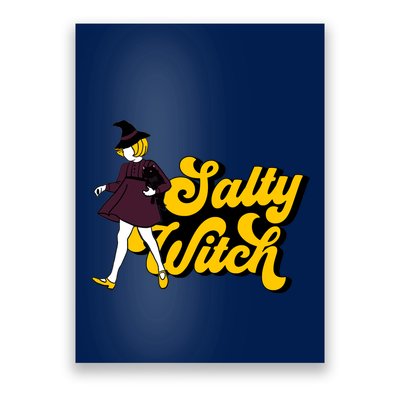 Retro Salty Witch Funny Halloween Girl Poster