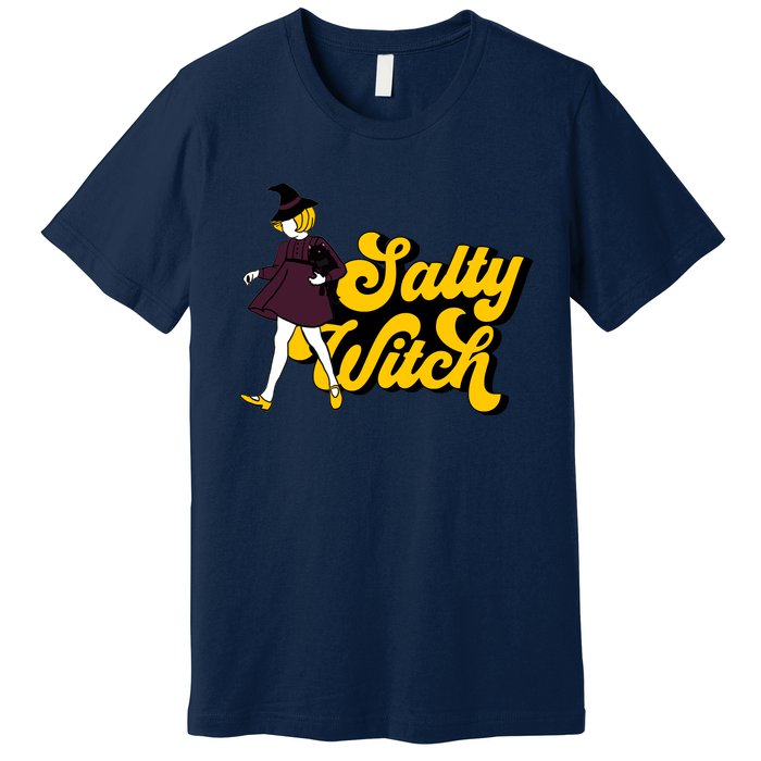 Retro Salty Witch Funny Halloween Girl Premium T-Shirt