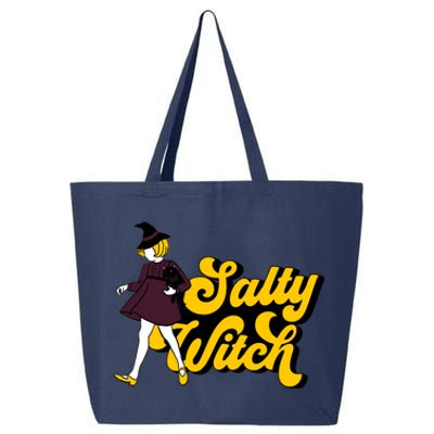 Retro Salty Witch Funny Halloween Girl 25L Jumbo Tote