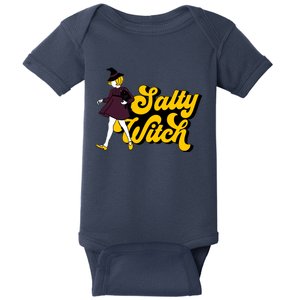 Retro Salty Witch Funny Halloween Girl Baby Bodysuit