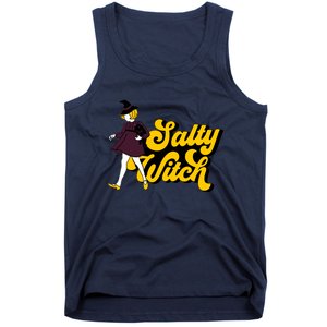 Retro Salty Witch Funny Halloween Girl Tank Top