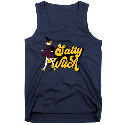 Retro Salty Witch Funny Halloween Girl Tank Top