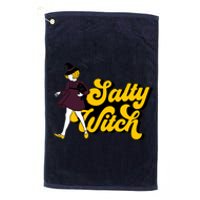 Retro Salty Witch Funny Halloween Girl Platinum Collection Golf Towel