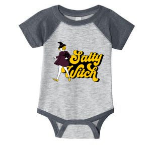 Retro Salty Witch Funny Halloween Girl Infant Baby Jersey Bodysuit