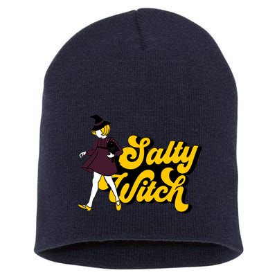 Retro Salty Witch Funny Halloween Girl Short Acrylic Beanie