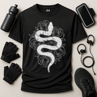 Reptile Snake Whisperer Rose Flower Snake Performance Shirt