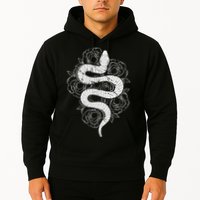 Reptile Snake Whisperer Rose Flower Snake Hoodie