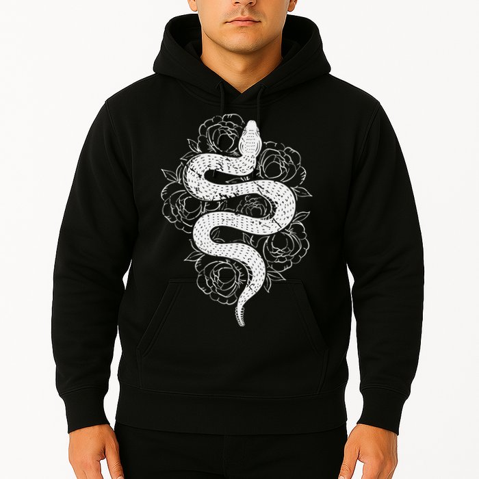 Reptile Snake Whisperer Rose Flower Snake Hoodie
