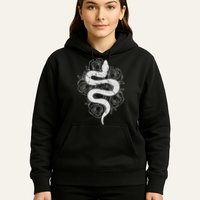 Reptile Snake Whisperer Rose Flower Snake Hoodie