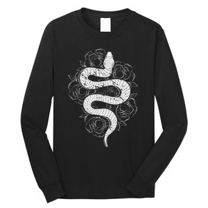 Reptile Snake Whisperer Rose Flower Snake Long Sleeve Shirt