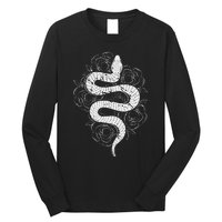 Reptile Snake Whisperer Rose Flower Snake Long Sleeve Shirt