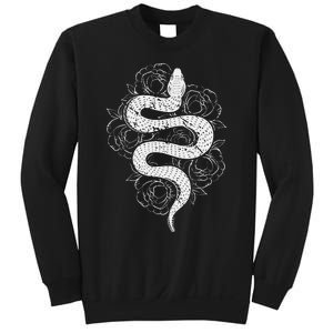 Reptile Snake Whisperer Rose Flower Snake Sweatshirt