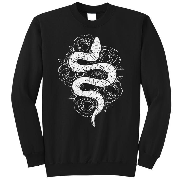 Reptile Snake Whisperer Rose Flower Snake Sweatshirt