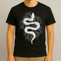 Reptile Snake Whisperer Rose Flower Snake T-Shirt