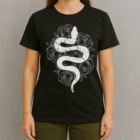 Reptile Snake Whisperer Rose Flower Snake T-Shirt