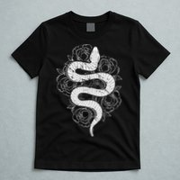 Reptile Snake Whisperer Rose Flower Snake T-Shirt