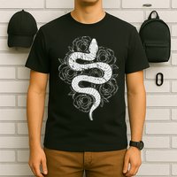 Reptile Snake Whisperer Rose Flower Snake T-Shirt