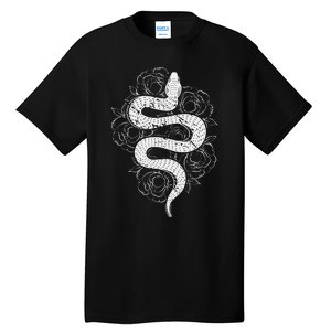 Reptile Snake Whisperer Rose Flower Snake Tall T-Shirt