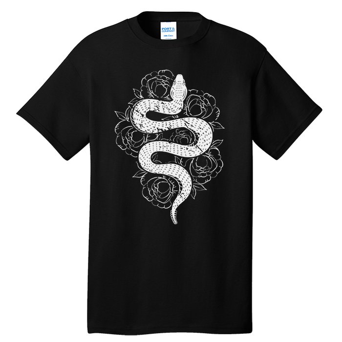 Reptile Snake Whisperer Rose Flower Snake Tall T-Shirt