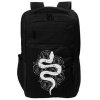 Reptile Snake Whisperer Rose Flower Snake Impact Tech Backpack