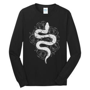 Reptile Snake Whisperer Rose Flower Snake Tall Long Sleeve T-Shirt