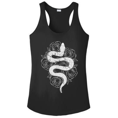 Reptile Snake Whisperer Rose Flower Snake Ladies PosiCharge Competitor Racerback Tank