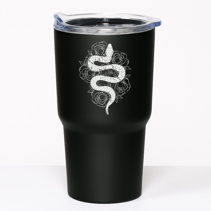 Reptile Snake Whisperer Rose Flower Snake Tumbler