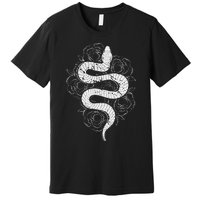 Reptile Snake Whisperer Rose Flower Snake Premium T-Shirt