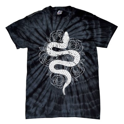 Reptile Snake Whisperer Rose Flower Snake Tie-Dye T-Shirt