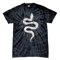 Reptile Snake Whisperer Rose Flower Snake Tie-Dye T-Shirt