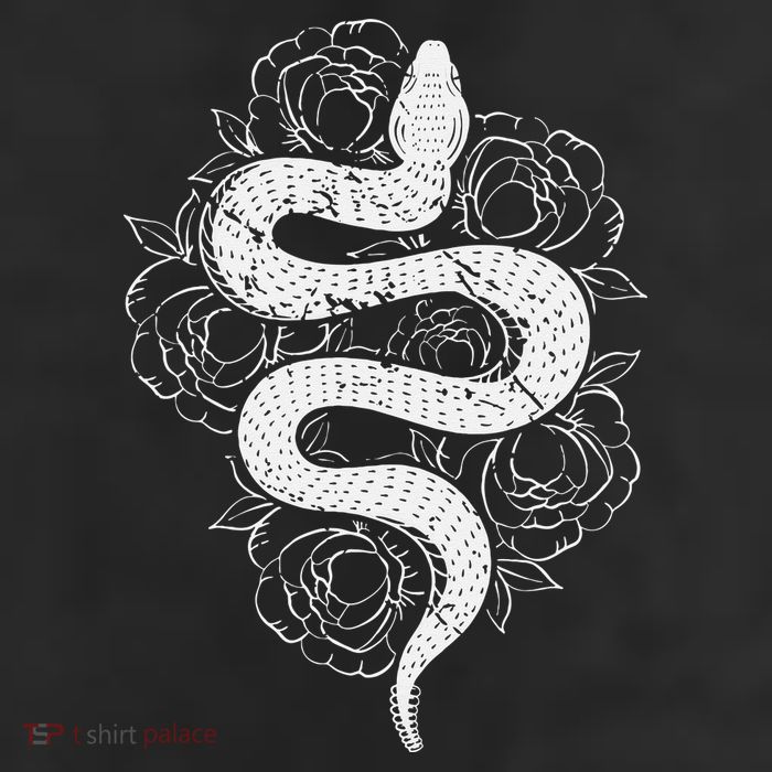 Reptile Snake Whisperer Rose Flower Snake Trucker Hat