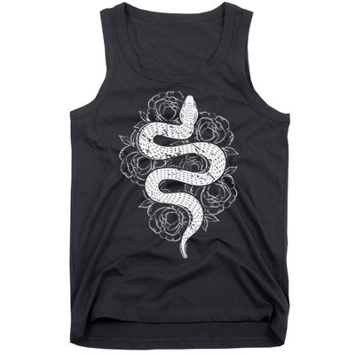 Reptile Snake Whisperer Rose Flower Snake Tank Top