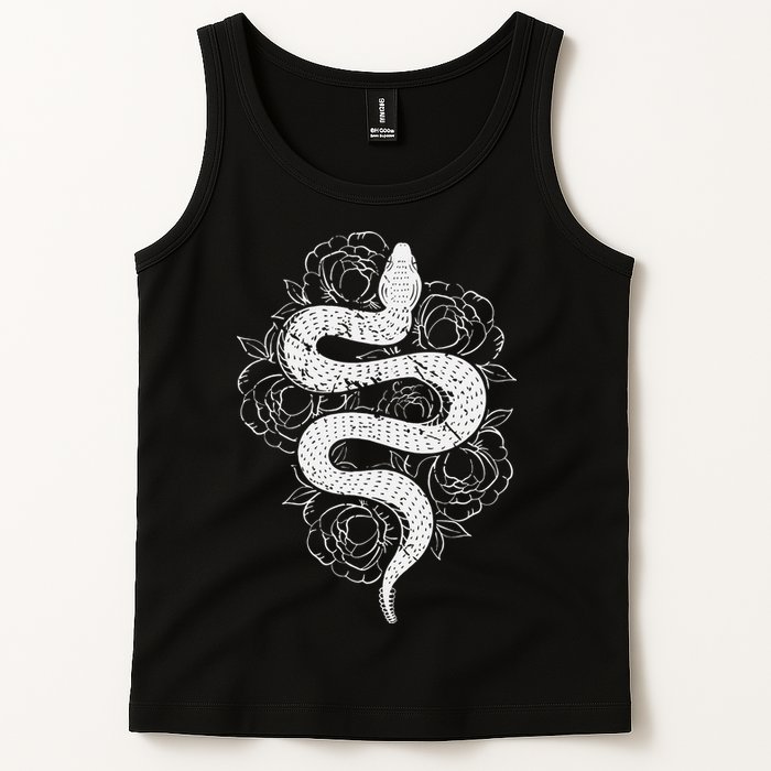 Reptile Snake Whisperer Rose Flower Snake Tank Top