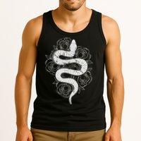 Reptile Snake Whisperer Rose Flower Snake Tank Top