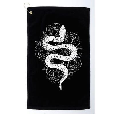Reptile Snake Whisperer Rose Flower Snake Golf Towel