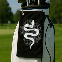 Reptile Snake Whisperer Rose Flower Snake Golf Towel