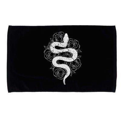 Reptile Snake Whisperer Rose Flower Snake Microfiber Hand Towel