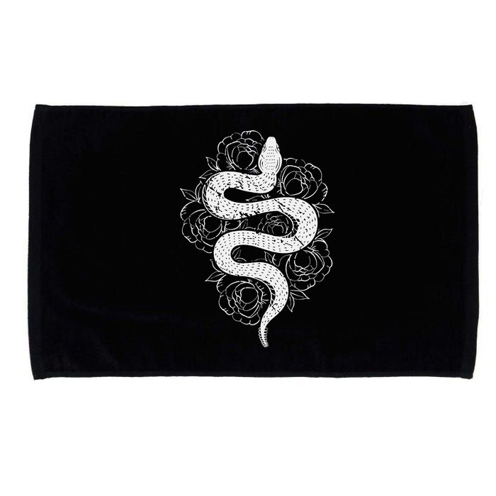 Reptile Snake Whisperer Rose Flower Snake Microfiber Hand Towel