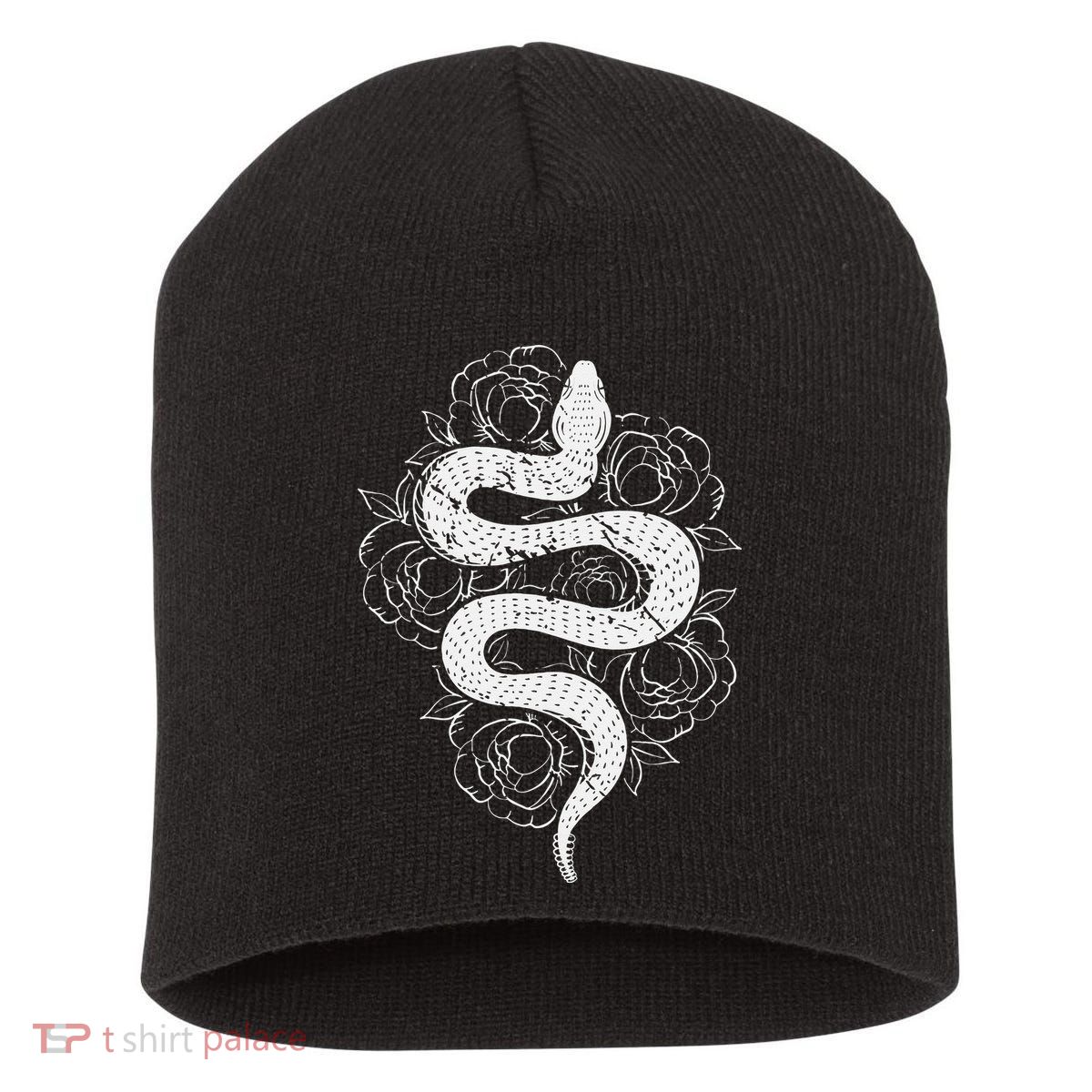 Reptile Snake Whisperer Rose Flower Snake Short Acrylic Beanie