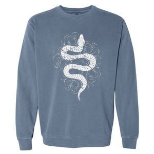 Reptile Snake Whisperer Rose Flower Snake Garment-Dyed Sweatshirt