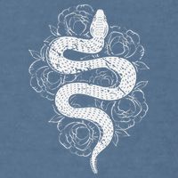 Reptile Snake Whisperer Rose Flower Snake Garment-Dyed Sweatshirt