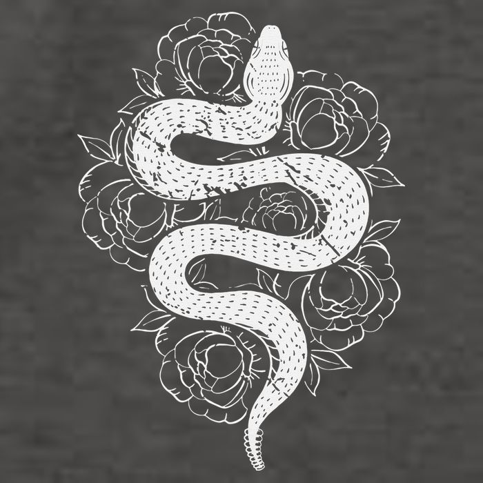 Reptile Snake Whisperer Rose Flower Snake Vector Backpack