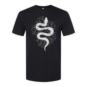 Reptile Snake Whisperer Rose Flower Snake Softstyle CVC T-Shirt