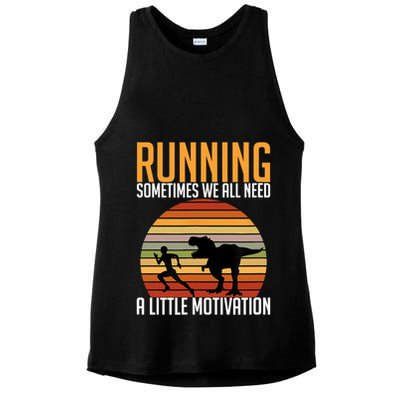 Running Sometimes We All Need A Little Motivation Quote Ladies PosiCharge Tri-Blend Wicking Tank