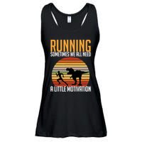 Running Sometimes We All Need A Little Motivation Quote Ladies Essential Flowy Tank
