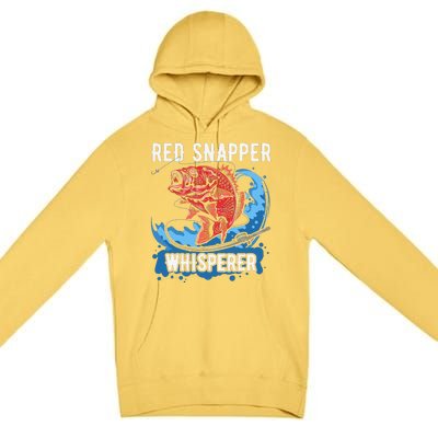 Red Snapper Whisperer Deep Sea Fishing Bass Premium Pullover Hoodie