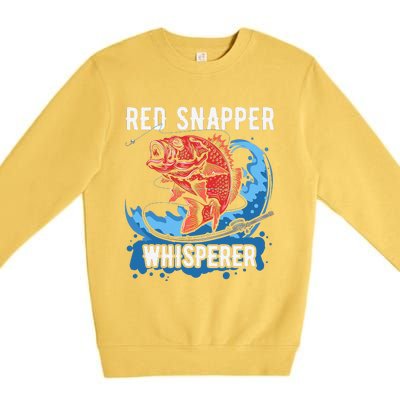 Red Snapper Whisperer Deep Sea Fishing Bass Premium Crewneck Sweatshirt