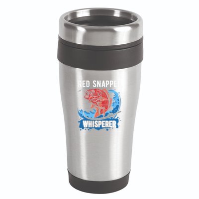 Red Snapper Whisperer Deep Sea Fishing Bass 16oz Travel Tumbler