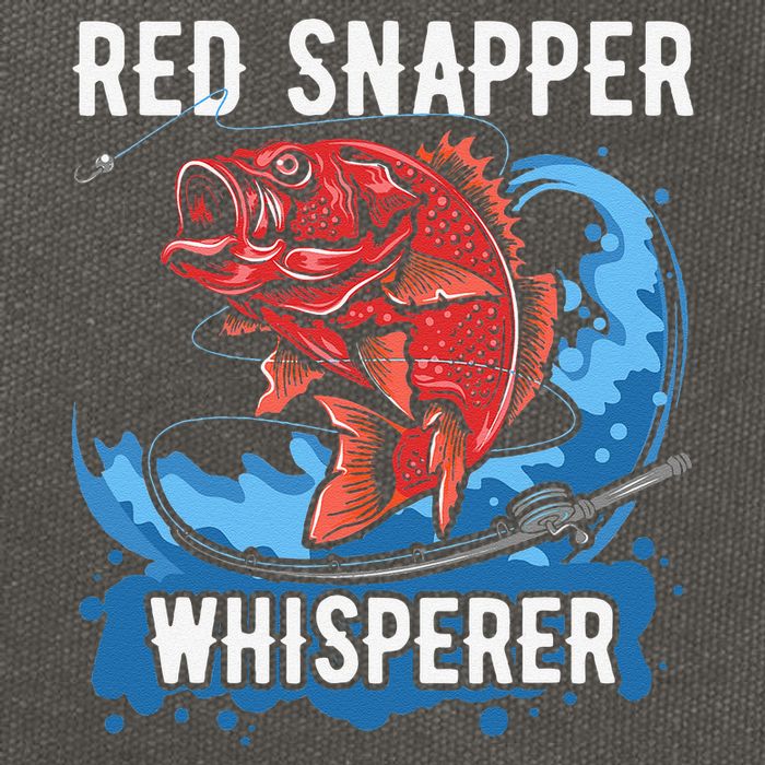 Red Snapper Whisperer Deep Sea Fishing Bass Cotton Canvas Backpack